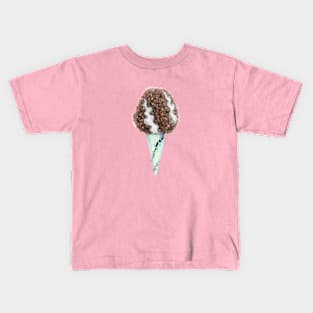 Ice cream cone with Bride of Frankenstein hair Kids T-Shirt